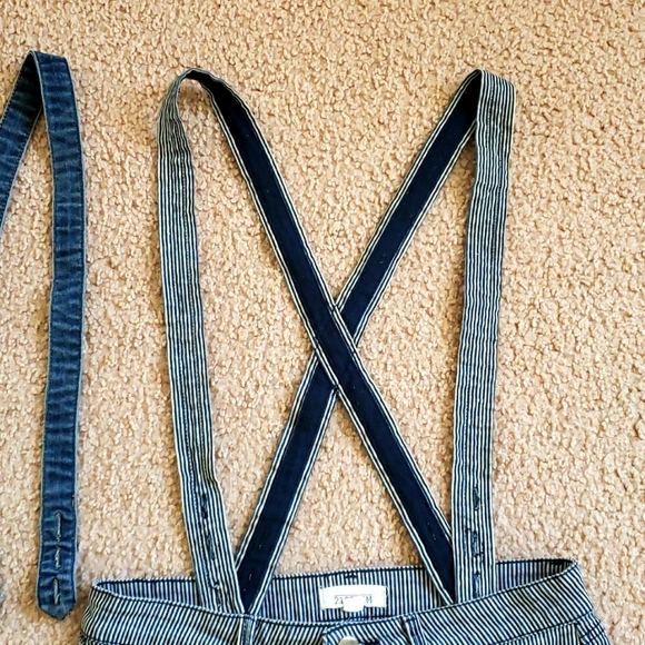 Versatile! Blue Denim Shorts with Suspenders - Two Pairs - Wear With or Without! - Picture 5 of 15